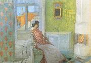 Carl Larsson Reading on the Veranda china oil painting reproduction